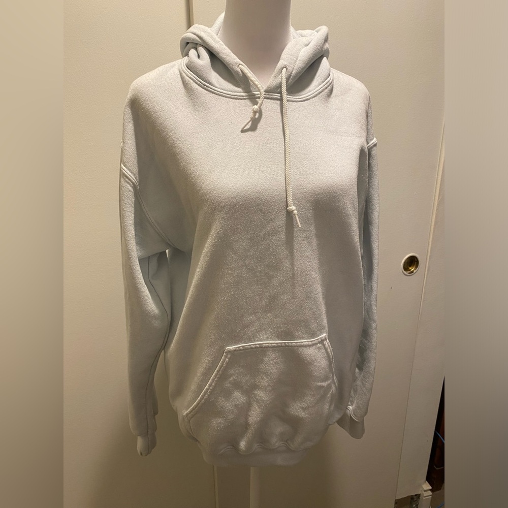 White Fawn Powder Blue Hoodie